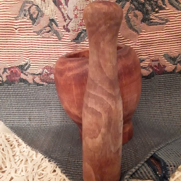 Wooden Mortar and Pestle - Picture 2 of 5